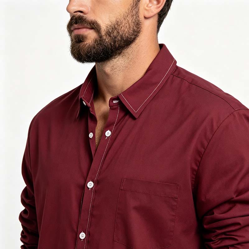 Men's Retro Style Long Sleeve Sophisticated Shirt - image 3