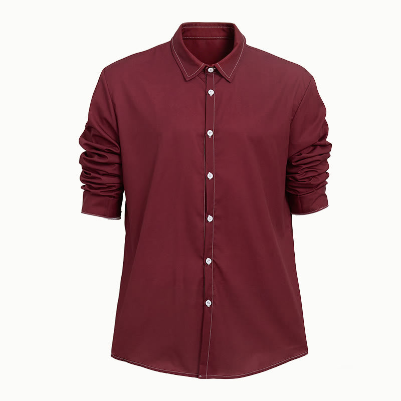 Men's Retro Style Long Sleeve Sophisticated Shirt - image 4