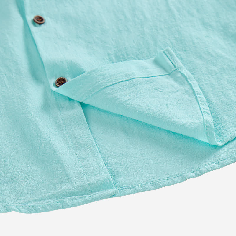Men's Casual Hooded Lightweight Thin Linen Shirt - image 10