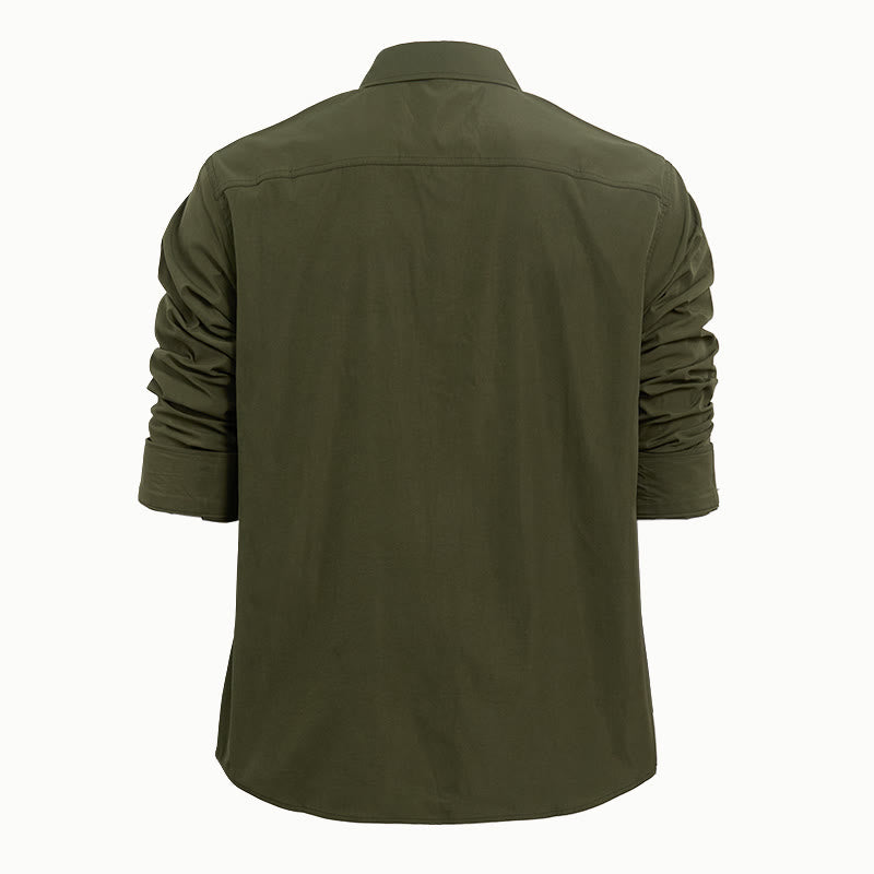 Men's Outdoor Double Pocket Workwear Long Sleeve Shirt - image 5