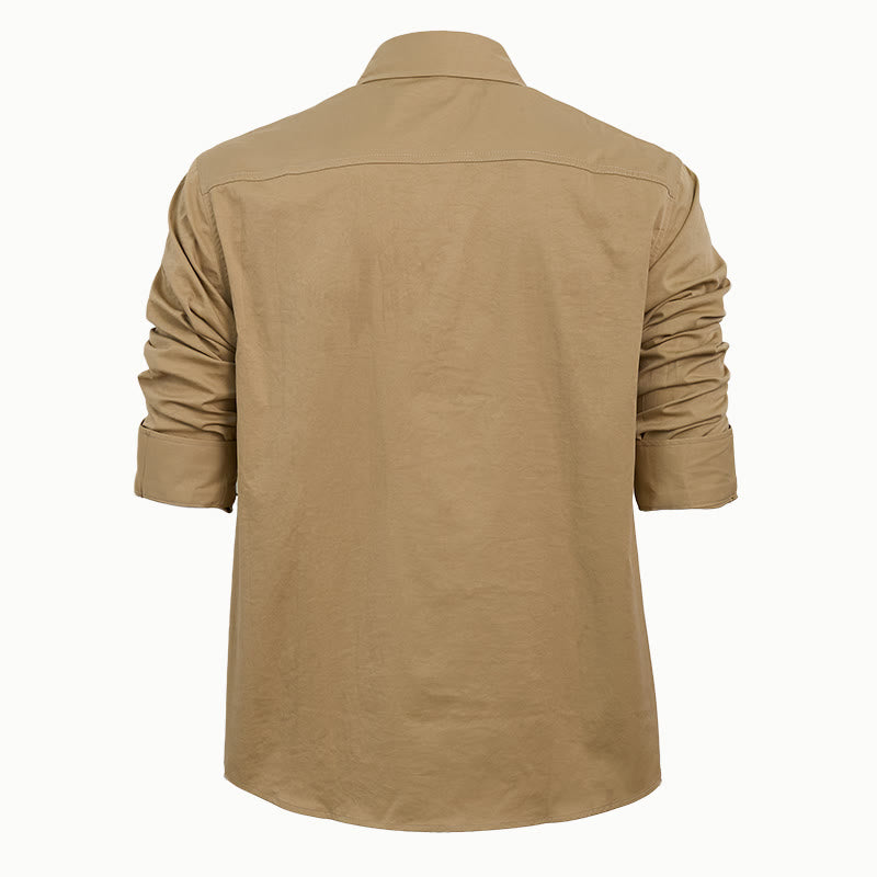 Men's Outdoor Double Pocket Workwear Long Sleeve Shirt - image 14