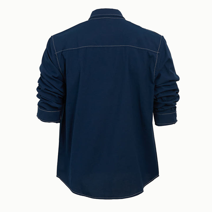 Men's Retro Western Casual Button-Down Long Sleeve Shirt - image 13