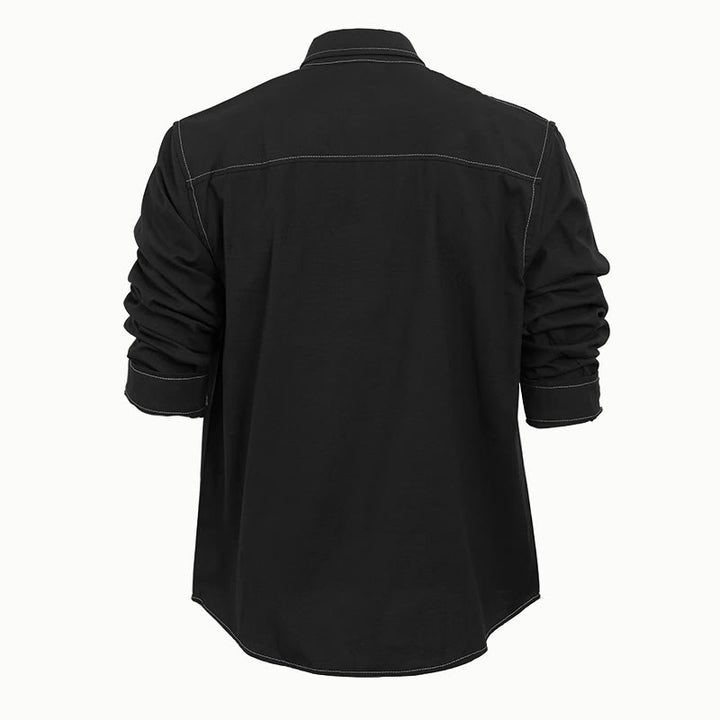 Men's Retro Western Casual Button-Down Long Sleeve Shirt - image 11