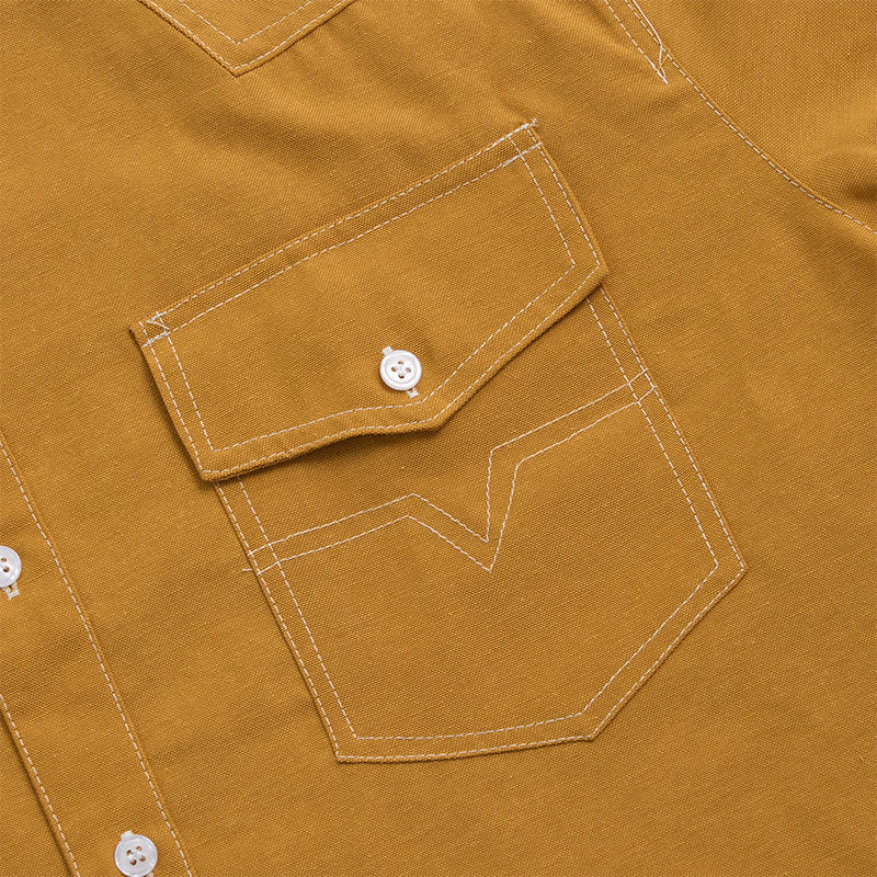 Men's Retro Western Casual Button-Down Long Sleeve Shirt - image 6