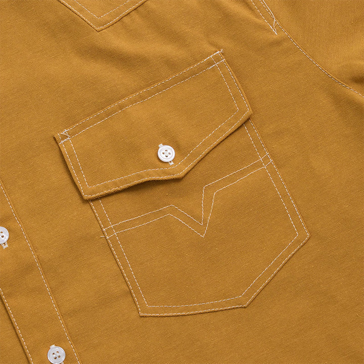Men's Retro Western Casual Button-Down Long Sleeve Shirt - image 6