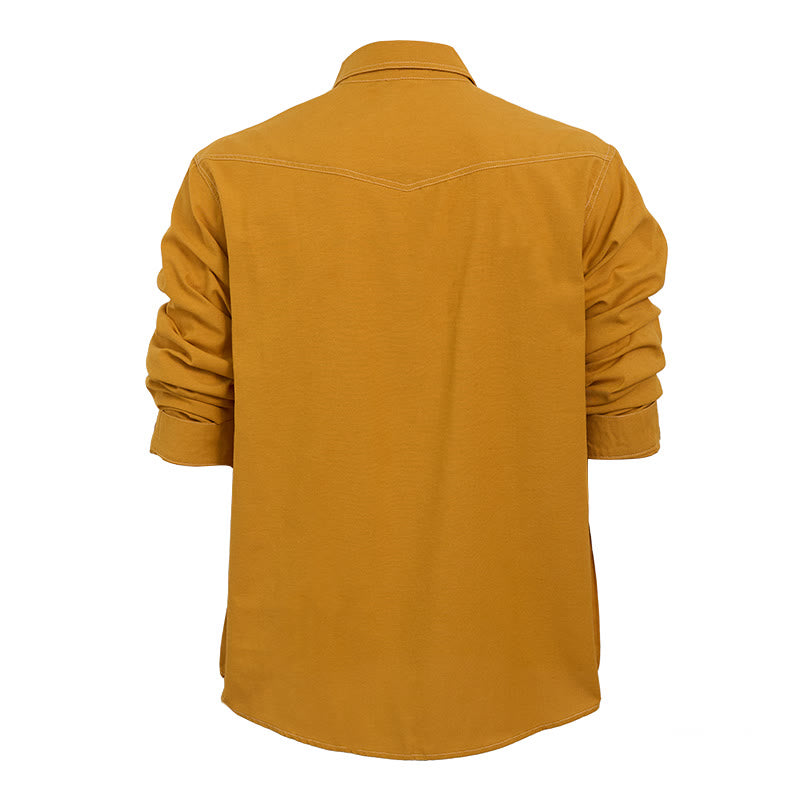 Men's Retro Western Casual Button-Down Long Sleeve Shirt - image 5