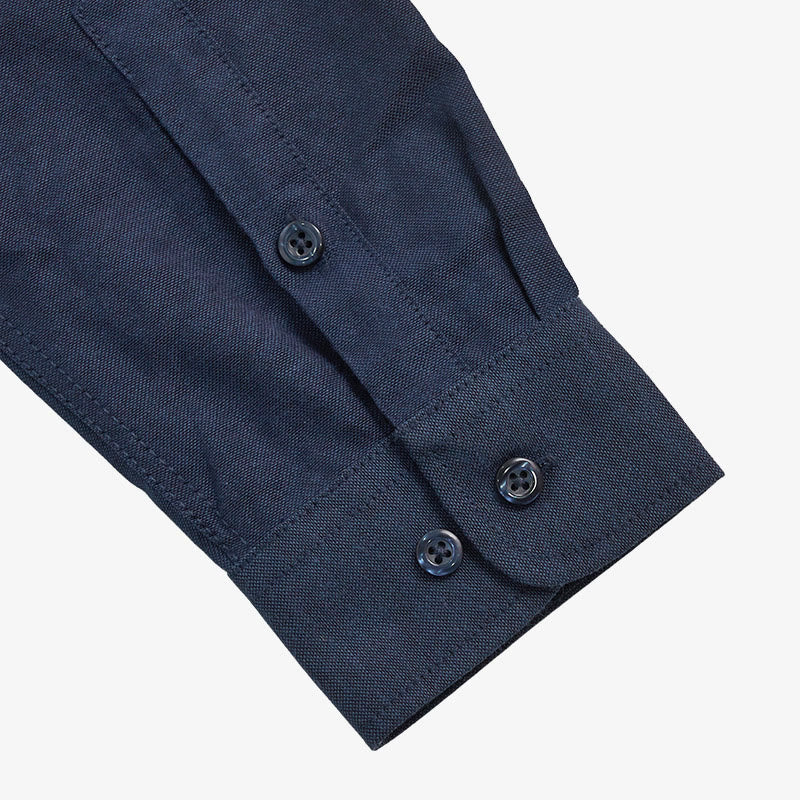 Men's Casual Loose Long Sleeve Solid Button Shirt - image 11