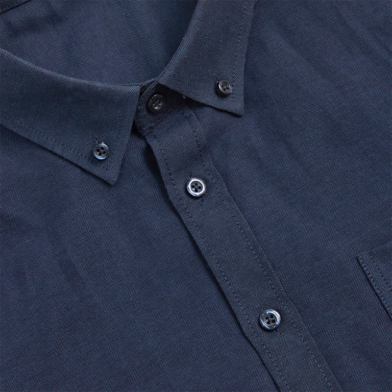 Men's Casual Loose Long Sleeve Solid Button Shirt - image 8