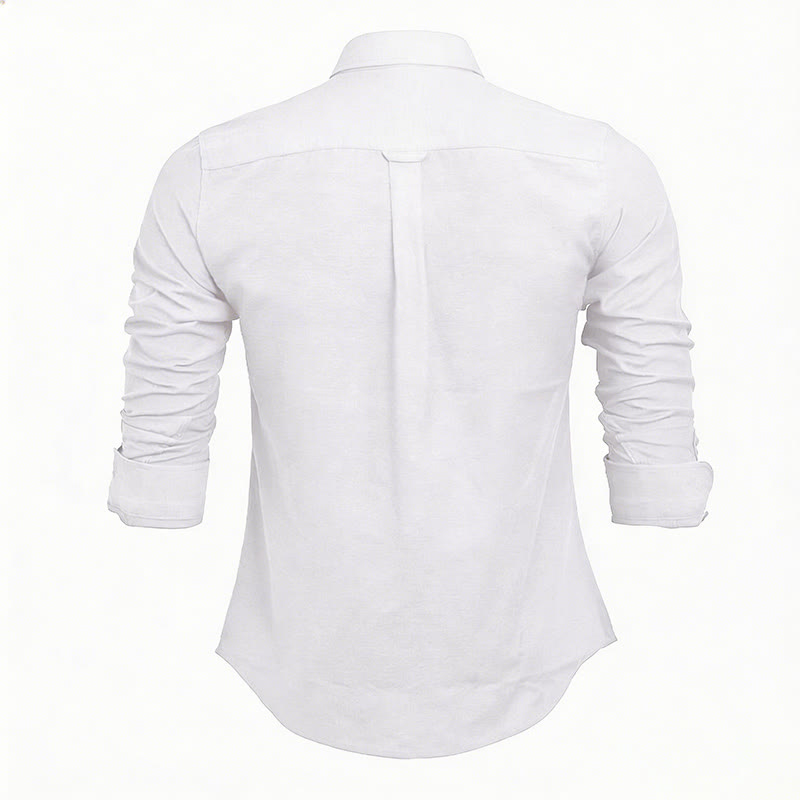 Men's Casual Loose Long Sleeve Solid Button Shirt - image 15