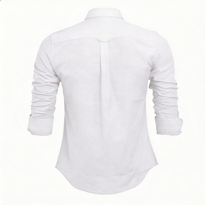 Men's Casual Loose Long Sleeve Solid Button Shirt - image 15