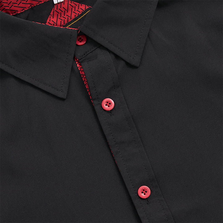 Men's Solid Short Sleeve Button Up Chest Pocket Shirt - image 7