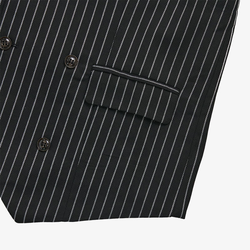 Men's Slim Fit Striped Formal Dress Waistcoat - image 11