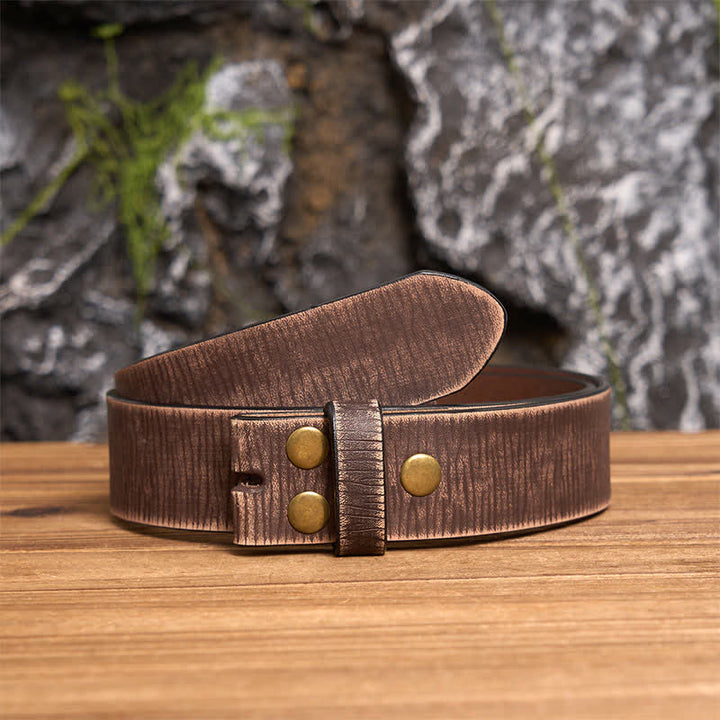 Men's Texas Longhorn Star Hollow Out DIY Buckle Leather Belt - Silver - Brown Distressed Belt - 42 - image 12