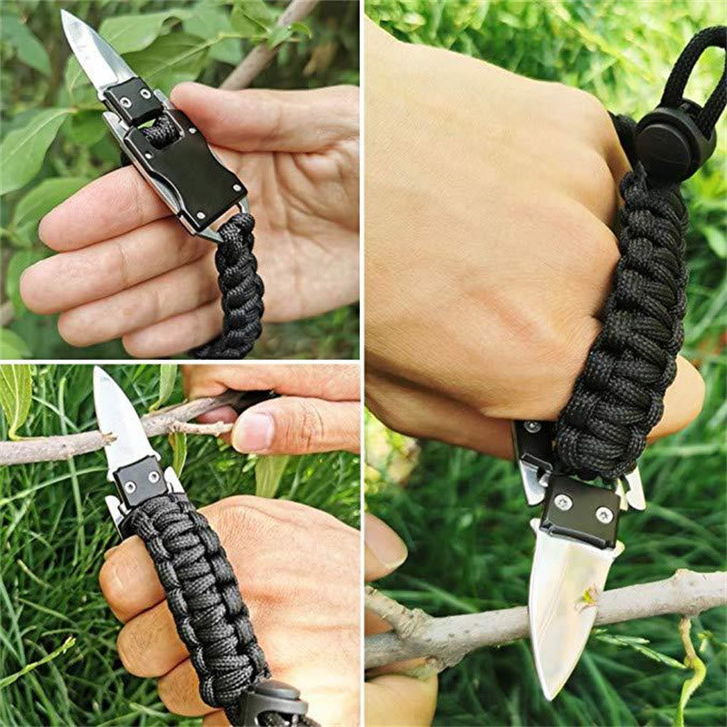 Multifunctional Hidden Knife Emergency Paracord Survival Bracelet - image 12