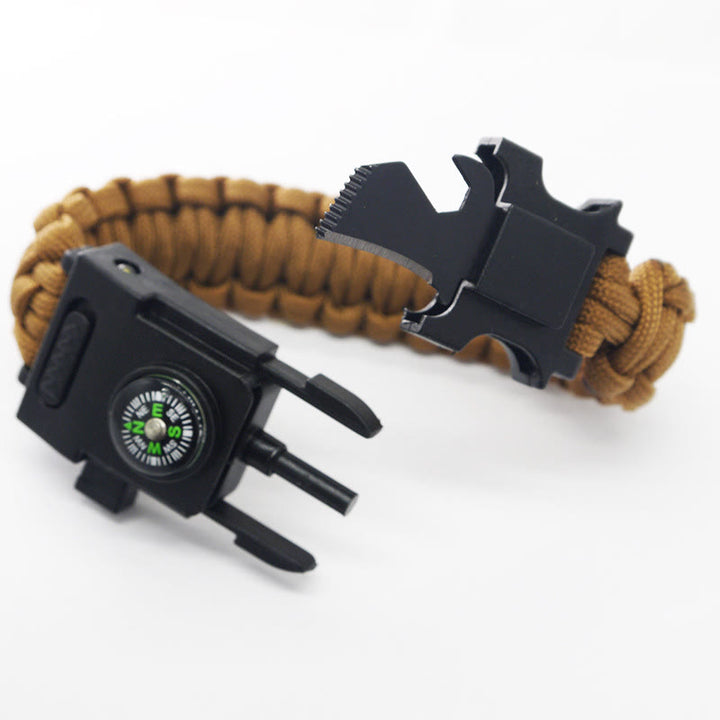 LED Light Emergency Rescue Paracord Survival Bracelet - Brown - image 5