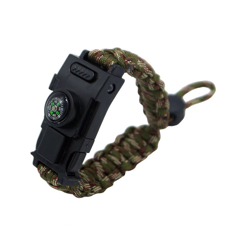Multifunctional Outdoor Survival LED Paracord Bracelet - Retractable Army Green Camouflage - image 22