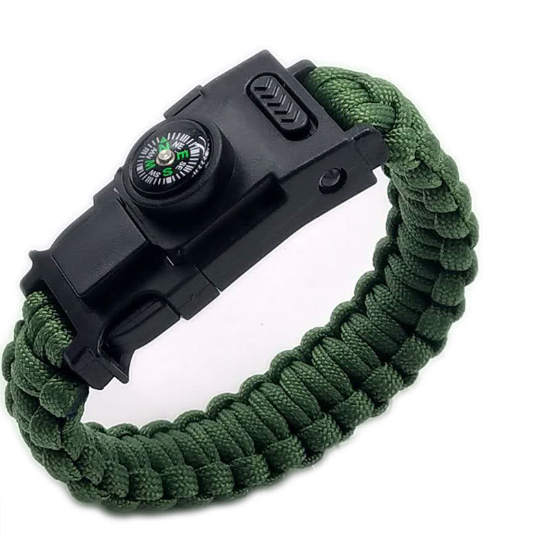 Multifunctional Outdoor Survival LED Paracord Bracelet - Green - image 10