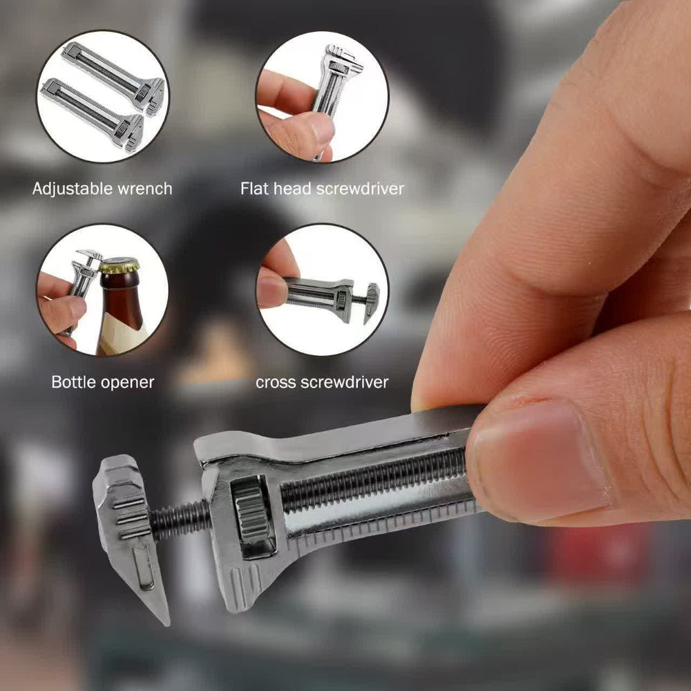 Tiny 4-in-1 Adjustable Wrench EDC Multi-Tool - image 1