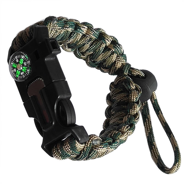 Adjustable Compass Fire Starter Emergency Paracord Survival Bracelet - Camouflage - image 4