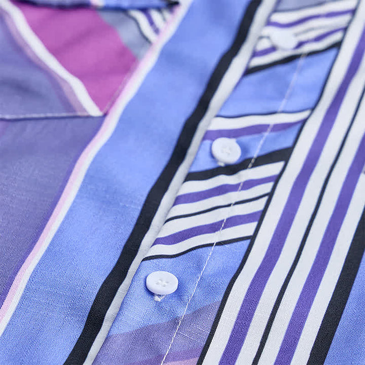 Men's Blue & Purple Aztec-Inspired Western Long Sleeve Shirt - image 6