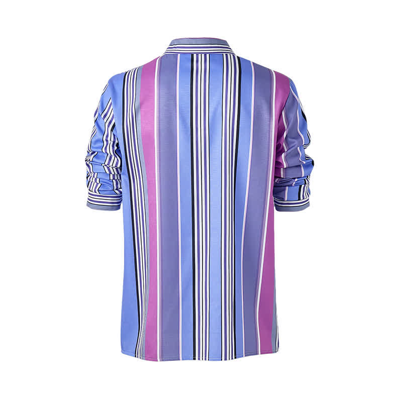 Men's Blue & Purple Aztec-Inspired Western Long Sleeve Shirt - image 10