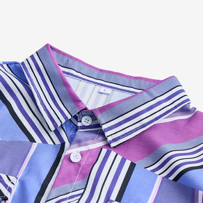 Men's Blue & Purple Aztec-Inspired Western Long Sleeve Shirt - image 4