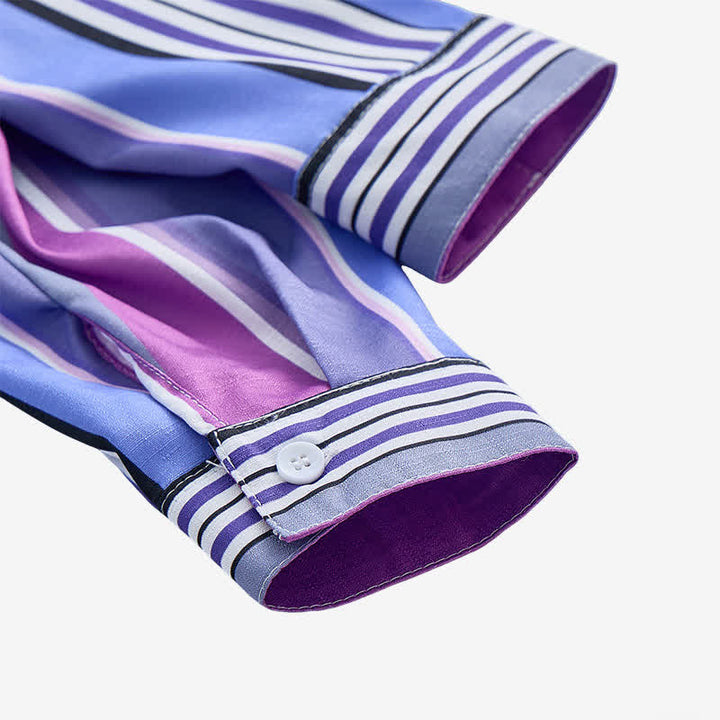 Men's Blue & Purple Aztec-Inspired Western Long Sleeve Shirt - image 8