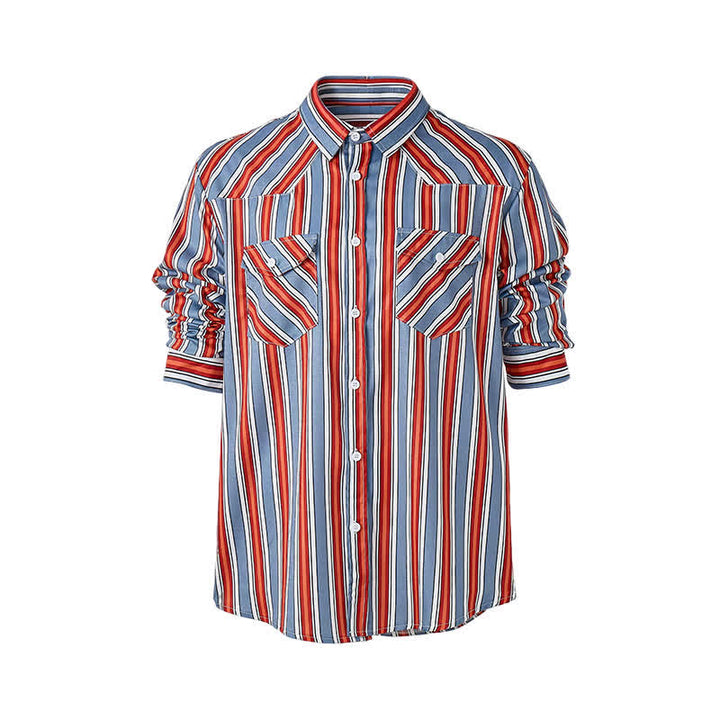 Men's Rodeo Workwear Diagonal Stripes Long Sleeve Shirt - image 9