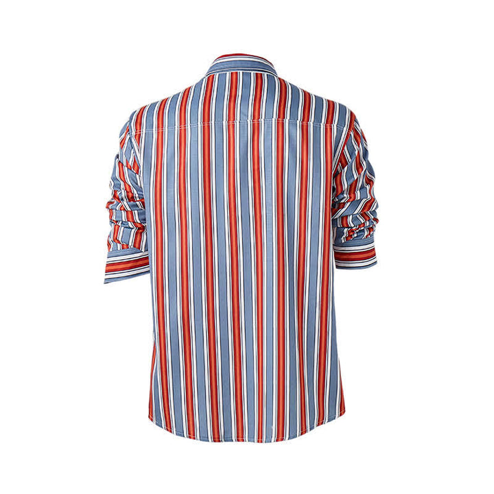 Men's Rodeo Workwear Diagonal Stripes Long Sleeve Shirt - image 10