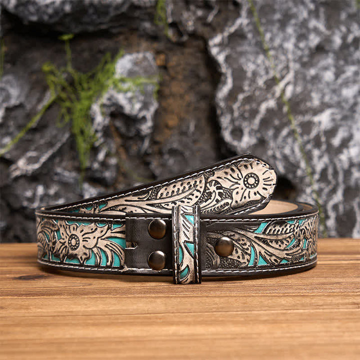Antique Bronze Initial Letter DIY Hidden Knife Buckle Leather Belt - Z - Gray Floral Belt (40) - image 9