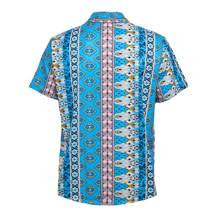 Men's Summer Western Graphic Print Short Sleeve Shirt - image 9