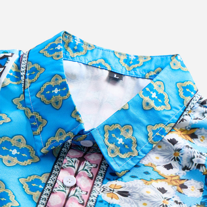 Men's Summer Western Graphic Print Short Sleeve Shirt - image 7