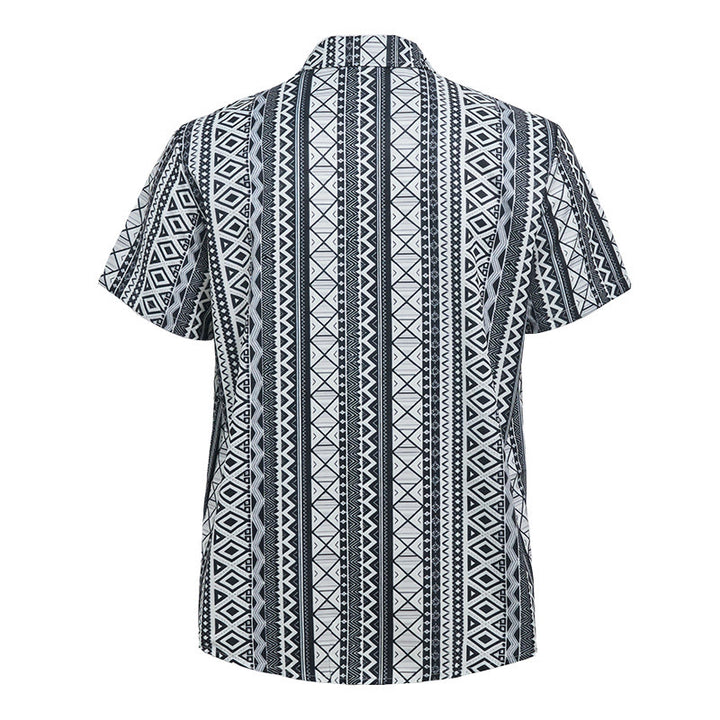 Men's Summer Casual Graphic Print Short Sleeve Button Down Shirt - image 9