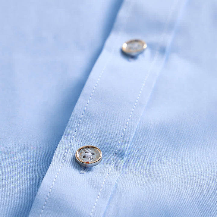 Men's Gold Baroque Accent Formal Business Dress Shirt - image 7