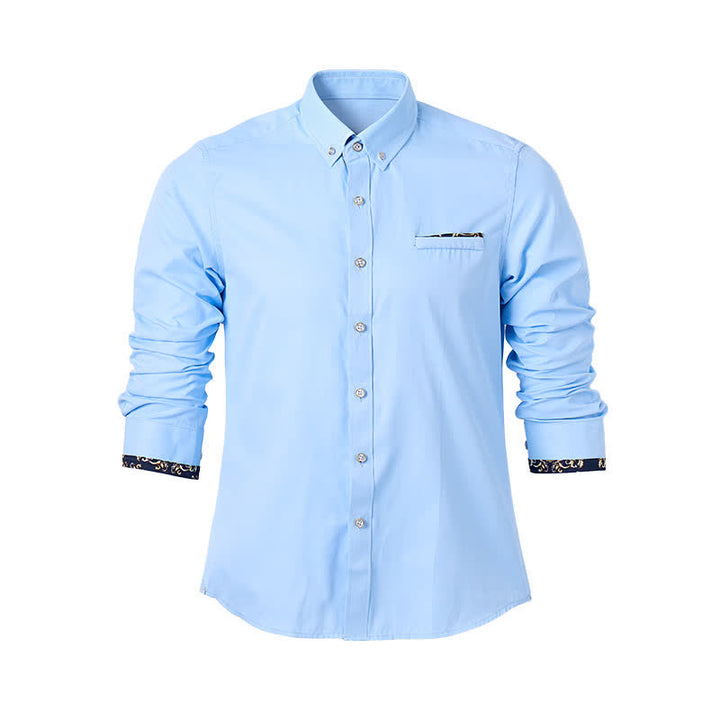 Men's Gold Baroque Accent Formal Business Dress Shirt - image 11