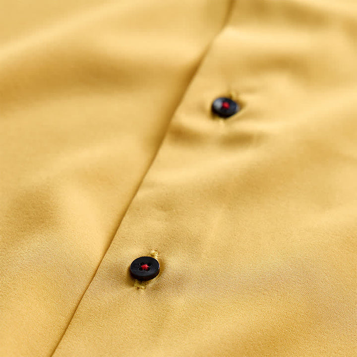 Refined Men's Gingham Contrast Double-Collar Dress Shirt - image 7