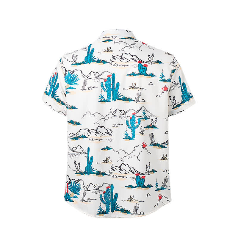 Men's Cowboy Southwest Desert Landscape Print Shirt - image 9