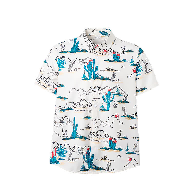 Men's Cowboy Southwest Desert Landscape Print Shirt - image 8