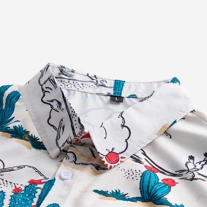 Men's Cowboy Southwest Desert Landscape Print Shirt - image 4