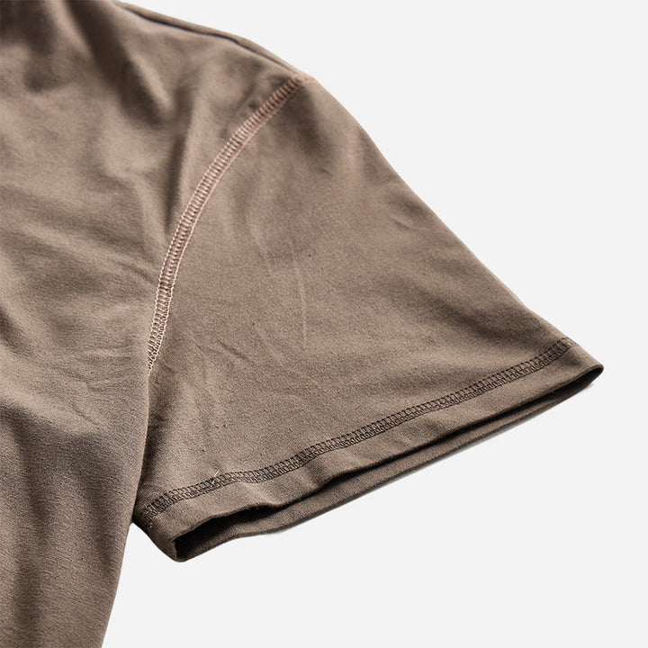 Men's Round Neck Contrast Stitch Short Sleeve Polo Shirt - image 6