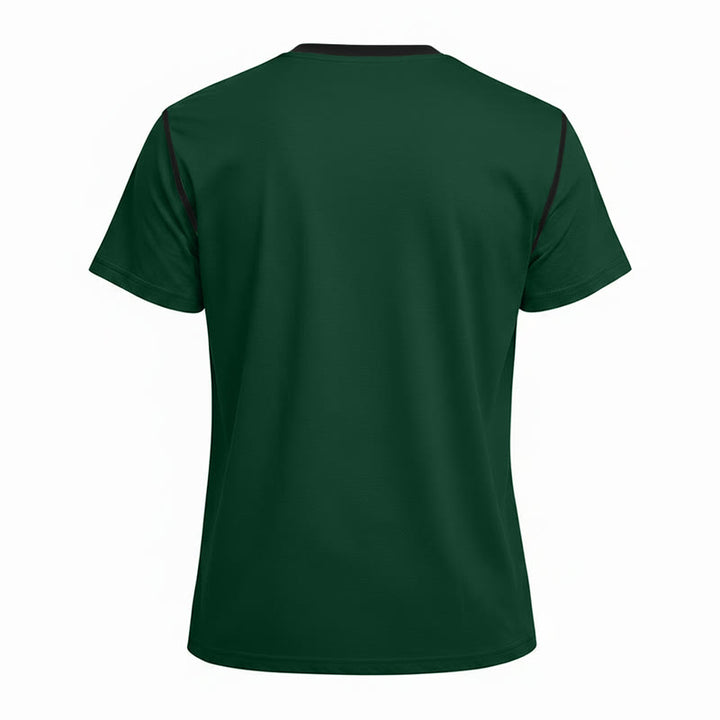 Men's Round Neck Contrast Stitch Short Sleeve Polo Shirt - image 20