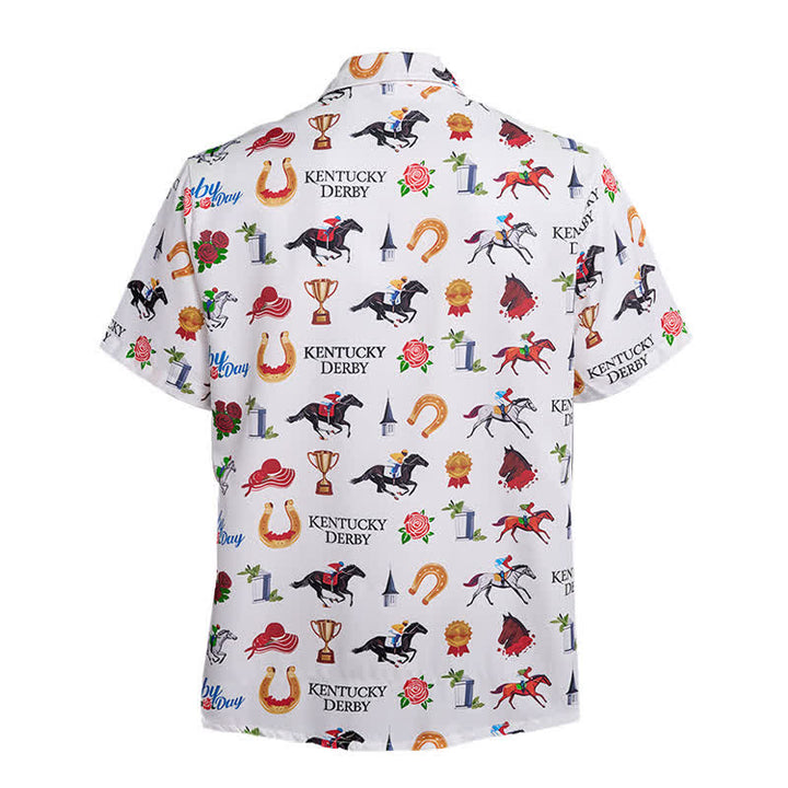 Men's Run For The Roses Western Motifs Print Shirt - image 10
