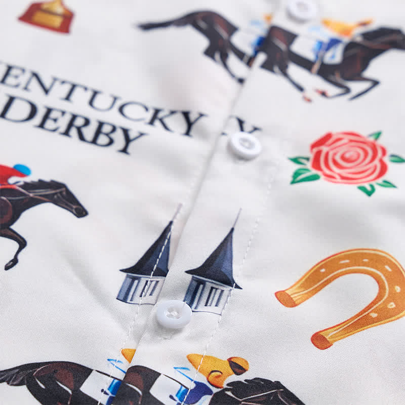 Men's Run For The Roses Western Motifs Print Shirt - image 5