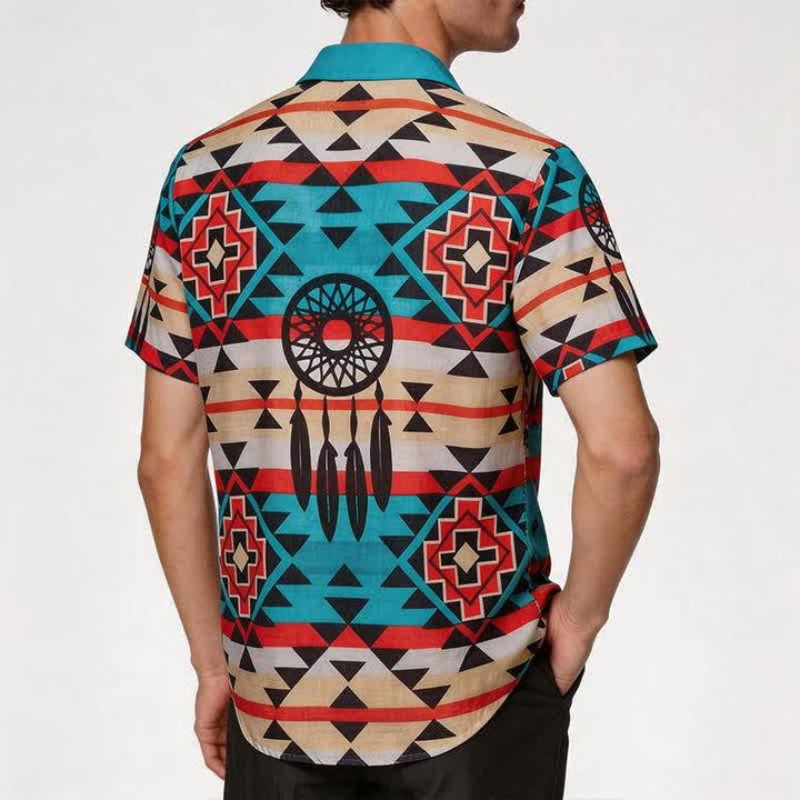 Men's Southwestern Dreamcatcher Aztec Pattern Shirt - image 2