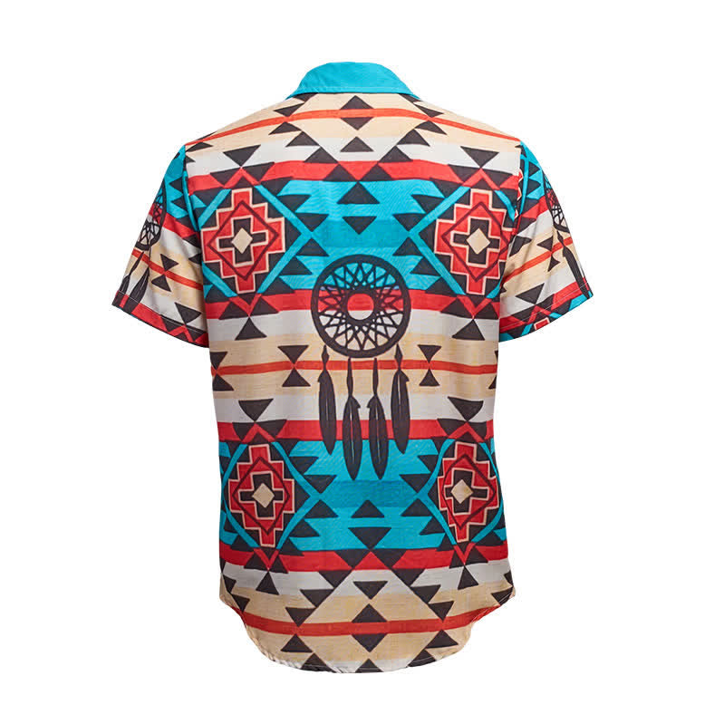 Men's Southwestern Dreamcatcher Aztec Pattern Shirt - image 9