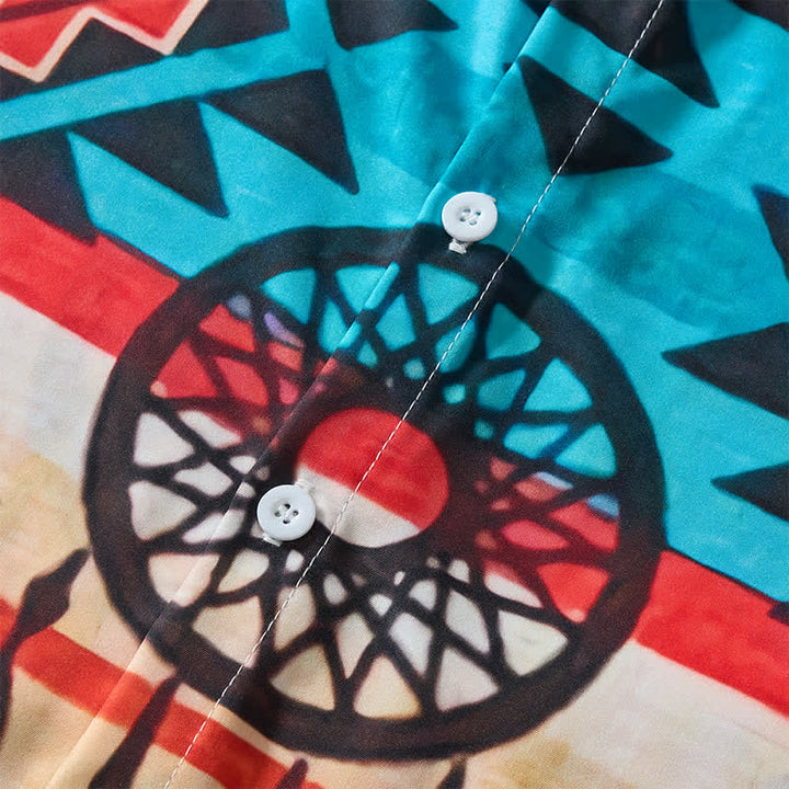 Men's Southwestern Dreamcatcher Aztec Pattern Shirt - image 5
