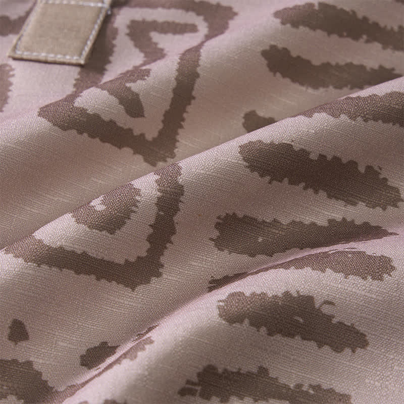 Men's Taupe Beige Tribal Symbol Print Ethnic Shirt - image 6