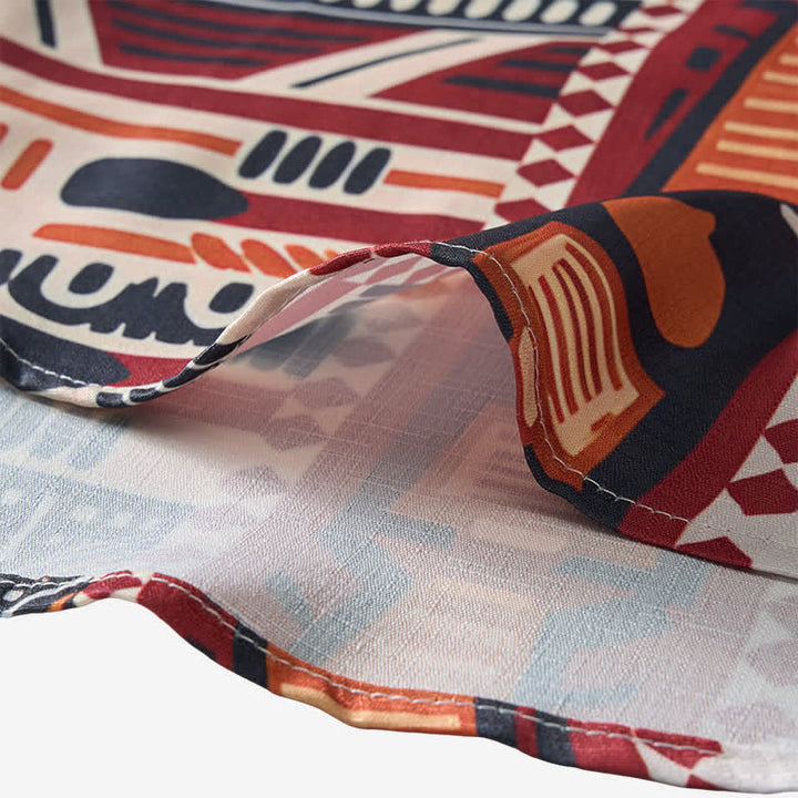 Men's Southwest Inspired Patchwork Summer Ethnic Shirt - image 7