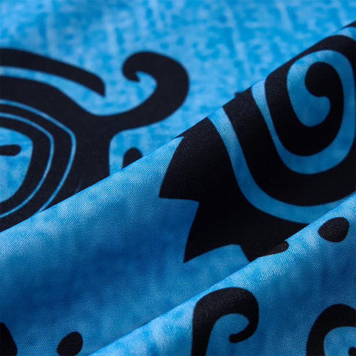 Men's Southwest Cave Art Inspired Print Ethnic Shirt - image 6