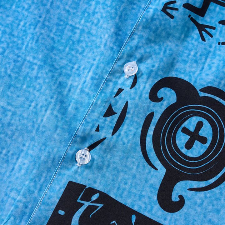 Men's Southwest Cave Art Inspired Print Ethnic Shirt - image 5